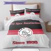 AFC Ajax Logo Bettwäsche Steppdecke Set Bettbezug Kissenbezug Heimdekoration Geburtstagsgeschenk (1 Bettbezug + 2 Kissenbezüge, ohne Füllung)