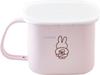 Fuji Enamel Miffy Pastel Miso Storage Container, Square, Pink, Fits Miso Soup, Perfect As a Gift