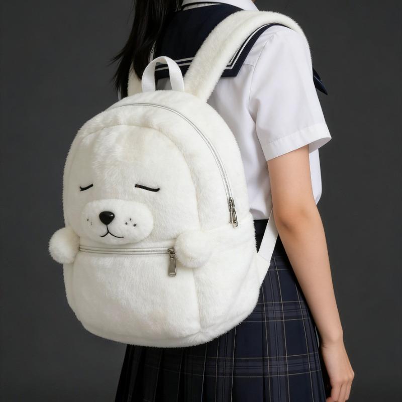 Latest Cute Seal Plush Backpacks Plush Kawaii Animal Crossbody Bag Couple'S Present Ins Versatile Plushie Knapsack For Women Gifts