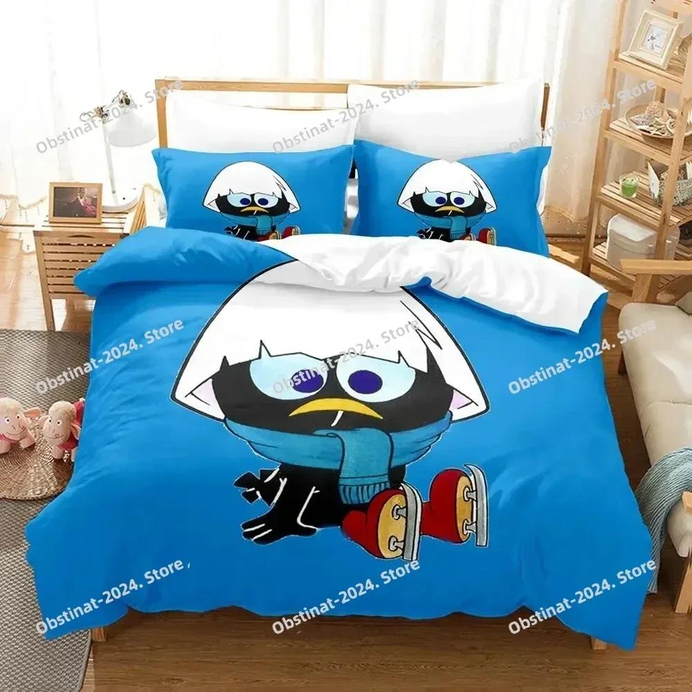 Anime Cute Calimero Bedding Set Printed single Comforter Quilt Bed Cover Duvet Cover Pillow Case 3 Pieces Sets Kids Adult Size