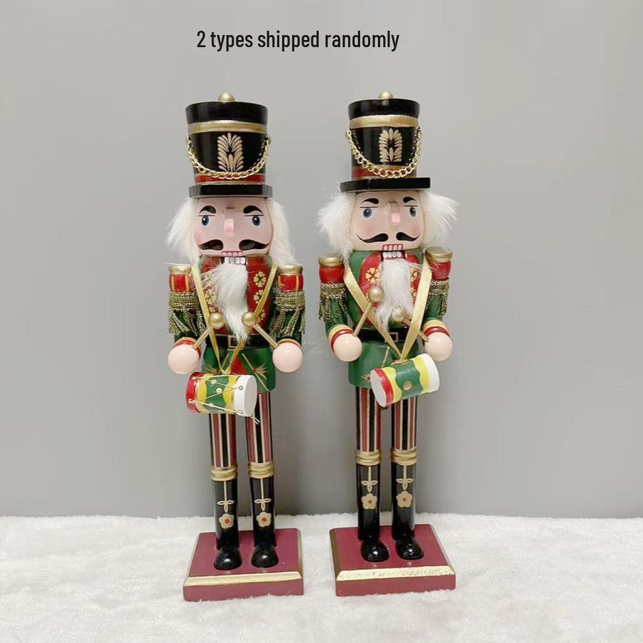 30CM Wooden Nutcracker Ornament for Christmas - Creative Home Decor