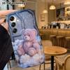 Phone Case: 2D Flat Samsung Galaxy A34 A35 M05 M06 S20 S22 S21 FE Plus 5G Protective Case, Heart Little Bear, Perfect Christmas and Halloween Holiday 