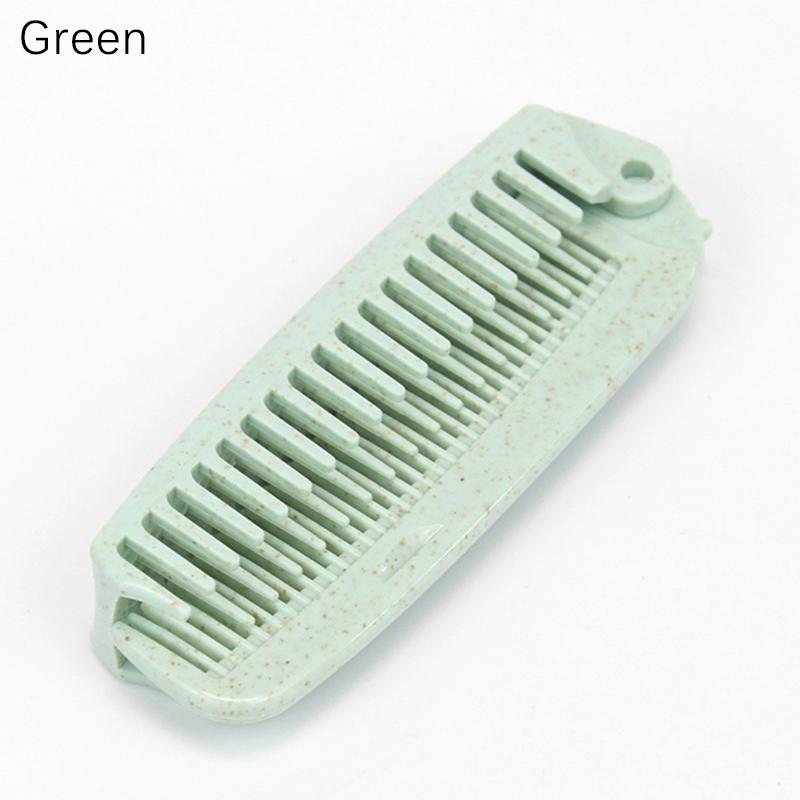 

Портативная дорожная расческа для волос, щетка для волос, складные расчески из пшеничной соломы, массажная расческа, антистатические расчески для волос, инструменты для укладки волос зелёный