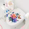 Floral Butterfly Toilet Sticker Self-Adhesive Removable for Bathroom Wall Decor