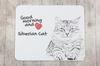 Siberian - mouse pad with print, personalized cat pad, unique gadget for an office worker from the Art-Dog brand
