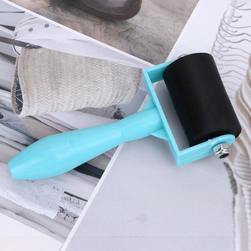 Plastic Handle Printmaking Brayer Ink Painting Rubber Roller Art Stamping Tool (Primary Color)