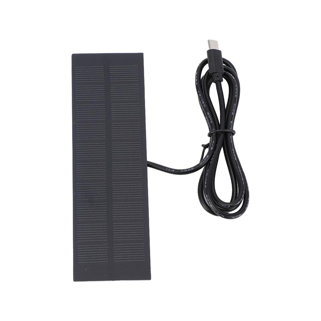 1W Solar Charger Polycrystalline Solar Panel with Type C Port for Smartphones Power Banks Outdoor Camping