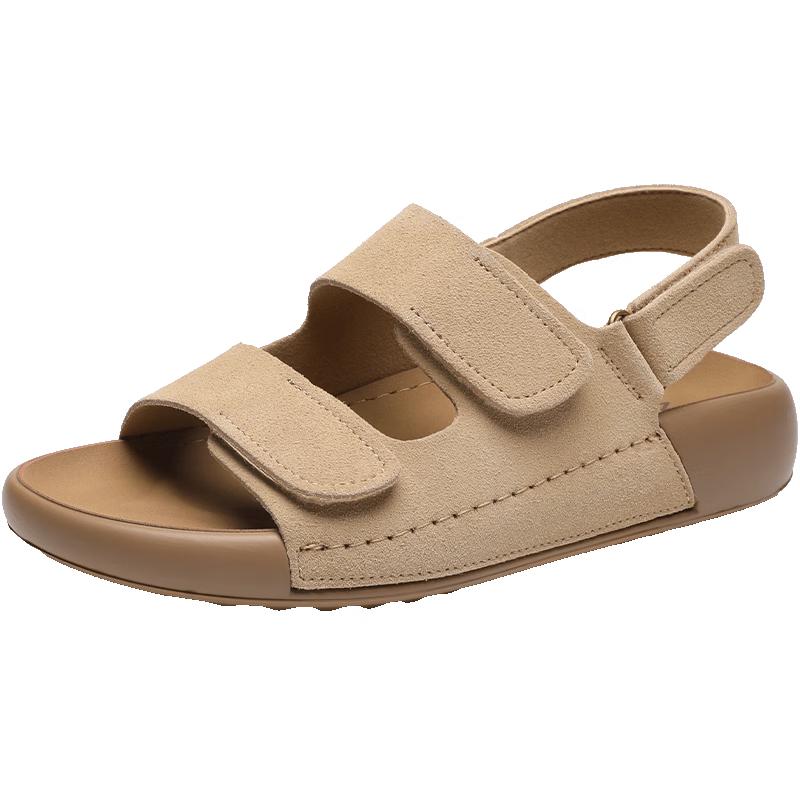 ZHR Women s Retro Suede Buckle Sandals 37