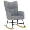 Rocking Armchair, Light Gray, Upholstered In Fabric