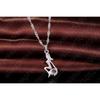 Fashion 925 Sterling Silver Color Color Elegant Wedding Bridal Dress Luxury Cubic Zirconia Jewelry Set Necklace Earrings Set