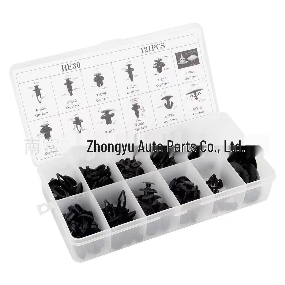 121-Piece Car Retaining Clips for Honda - Plastic HE30 Clips Set