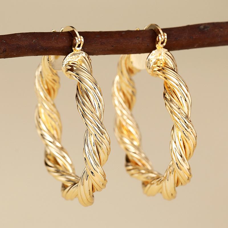 Middle East Geometric Ring Earrings Female, Heavy Industry Exaggerated Internet Celebrity Fashion Jewelry