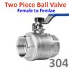 BSPT 1/4" 3/8" 1/2" 3/4" 1" 1-1/4" Female Stainless Steel SS304 2P/1P Full Port Ball Valve with Vinyl Handle Thread Valves