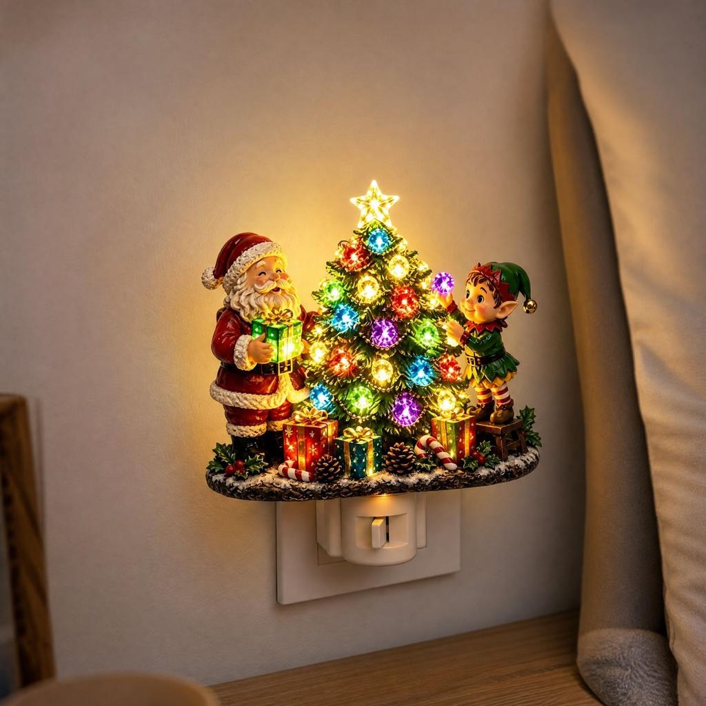 Christmas Tree Plug-in Night Light with Soft for Bedside Ambience