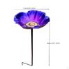 Garden Stake with Flower Basin Metal Feeder Outdoor Bird for Birds,