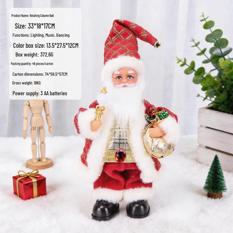 Electric Climbing Ladder Santa Claus Toy for Kids' Christmas Decoration