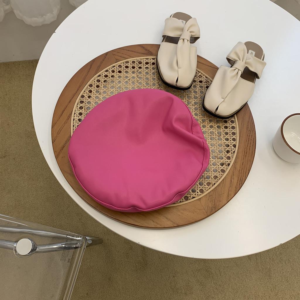 

Кожаный Элегантный Пу Берет Летний Незаменимый Вневременной Дизайн Винтаж розы красного