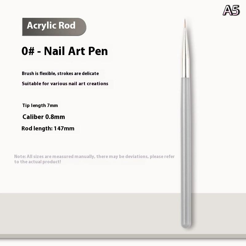 

UV Gel Nail Art Brush - Detail Painting Line Brush for Acrylic DIY Design Manicure Tool Checker Nail Art Tool