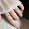 Cute Cat Claw Electrocardiogram Cute Claw Pink Diamond Girl Korean Version Simple Open Ring Female Sweet Cool Stack Wearing Versatile Ring