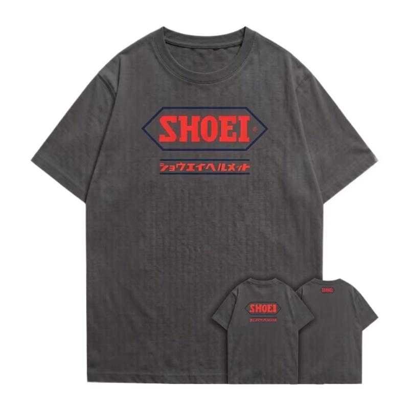 2026 Ein Schwarzes Rundhals-Kurzarm-T-Shirt Japanischer Klassiker Marquis Sommer Neuer Stil Motorrad-Rennhelm Passendes T-Shirt