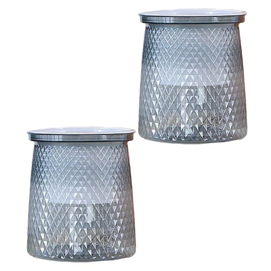 2 Sets Self Watering Flowerpot with Wick Rope Indoor Outdoor Plants Planting Pot with Drainage Hole Clear Reservoir Herbs Flower Planter Pot