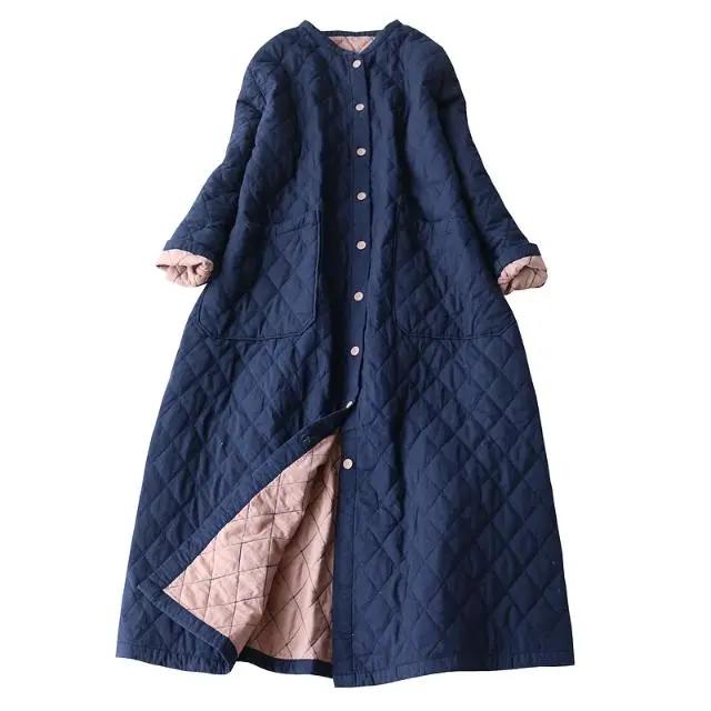 Cappotto Trapuntato Invernale da Donna, Vestibilità Larga, Caldo: Cappotto Casual, Lunghezza Media, Stile Artistico