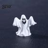 Durable Halloween Figurine 3Pcs Mini Resin Figurines Miniature Pumpkin Ghost Grim Reaper Castle