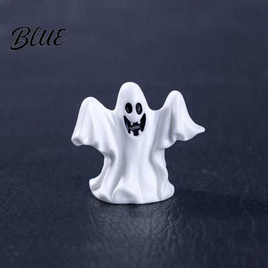 Durable Halloween Figurine 3Pcs Mini Resin Figurines Miniature Pumpkin Ghost Grim Reaper Castle