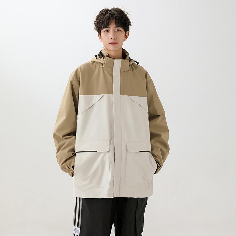 

Куртка с капюшоном Single Punch Jacket с капюшоном и шнурком, черная куртка, женская куртка, повседневная, легкая 4XL коричневый