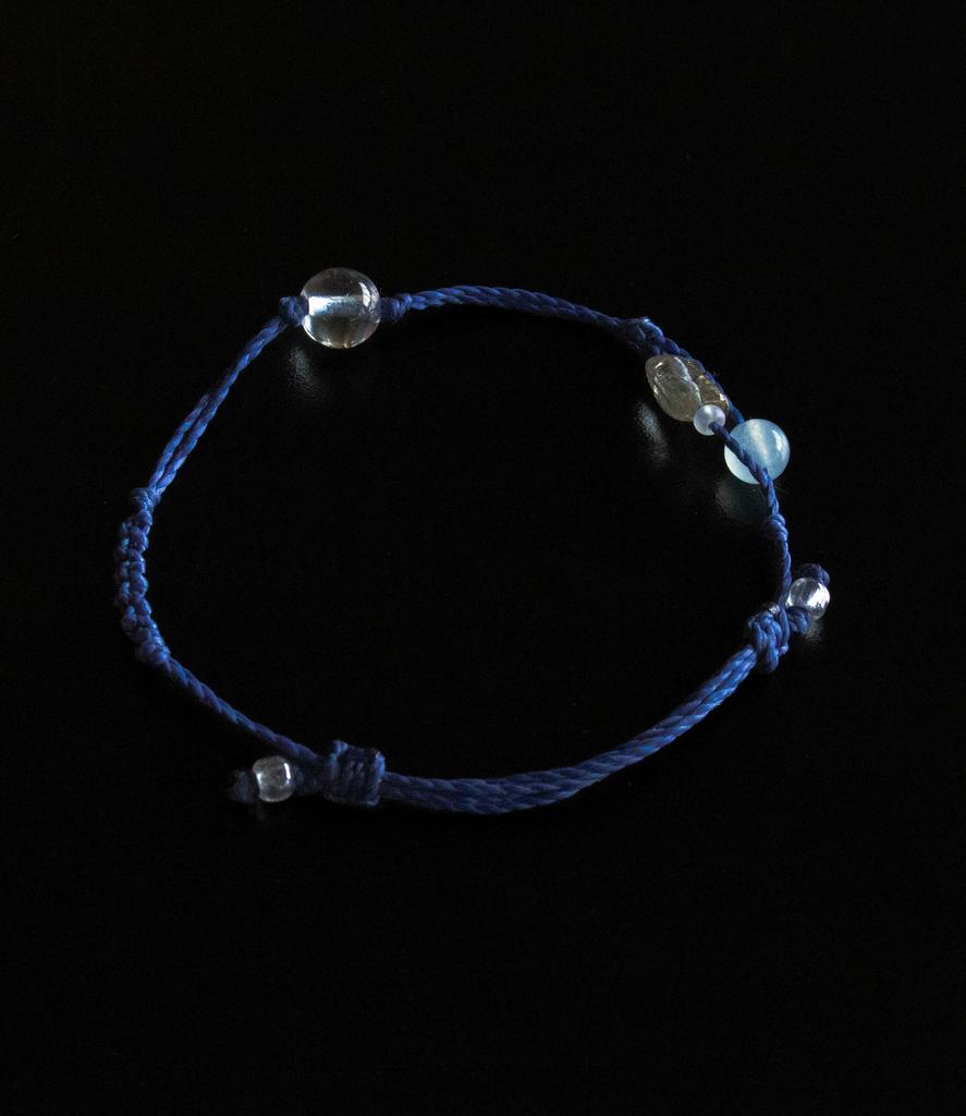Idusum Lust Weave Seasite Night (Gemstone Thread Bracelet)