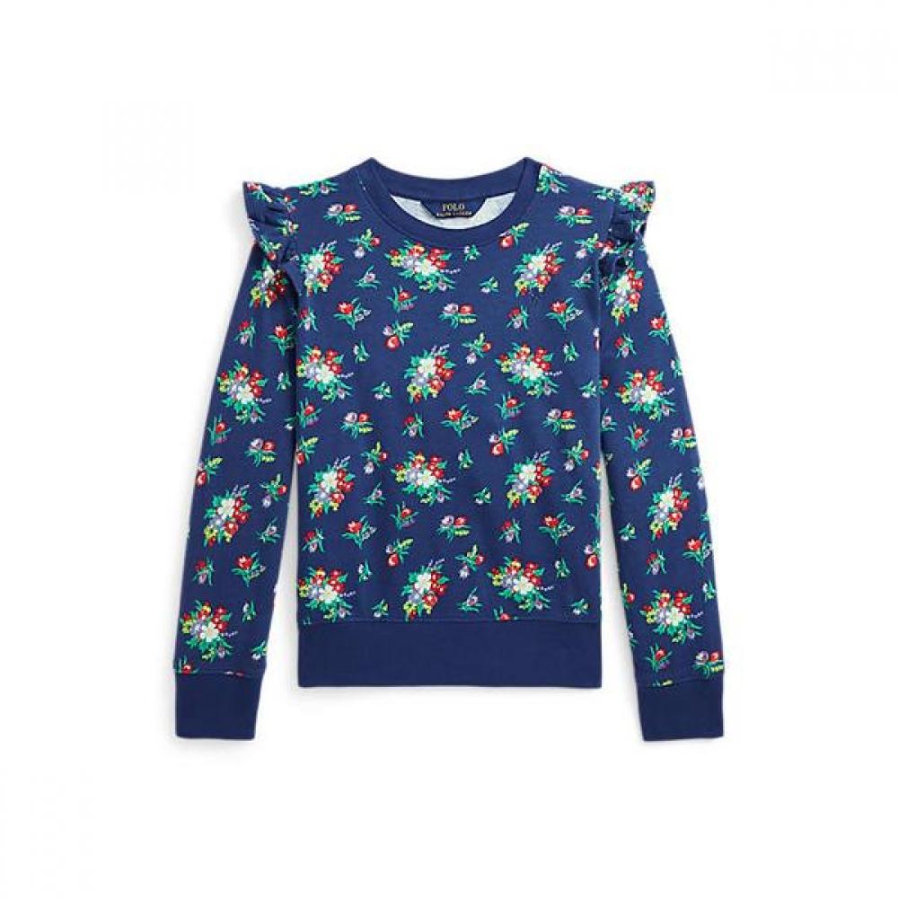 Polo Kids Girls Floral Ruffle Spa Terry Sweatshirt Cwpoknig8020330999 L