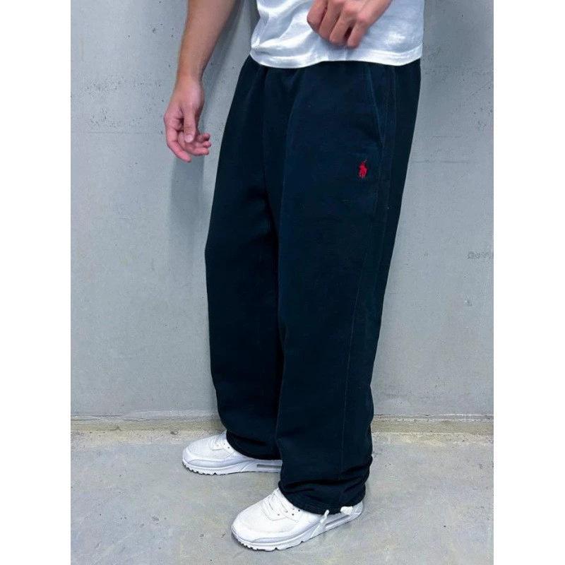 2026 Retro Y2k Street Fashion Simple Loose Sweatpants with Embroidered Pony, Versatile Casual Long Pants