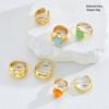 IF ME 7pcs/set Vintage Acrylic Rings For Women Men Girls Punk Gold Color Irregular Geometric Open Knuckle Joint Ring Jewelry