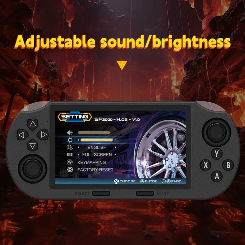 SF3000 Retro Handheld: 4.5" HD Screen & Dual Joysticks