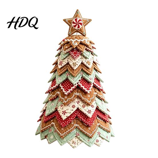 Schlafzimmer Festliche Akzente DIY gesteppter Weihnachtsbaum Bausatz Handgefertigter Stoff Tischdekoration Gartenornamente Feiertags Bastelprojekt für Zuhause