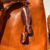 Portachiavi Fiore di Tulipano in Pelle Piena Cera d'Olio Fatto a Mano, Accessorio Ciondolo Premium per Borsa, Portachiavi Durevole in Vera Pelle