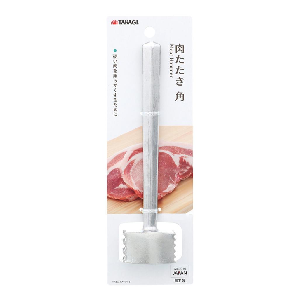 Takagi Meat Square Meat Tenderizes Aluminum Made In TAKAGI Tenderizer, Hammer, Silver, Meat, Double-Sided, Multi-Purpose, Die-Cast, Japan, Cookware,