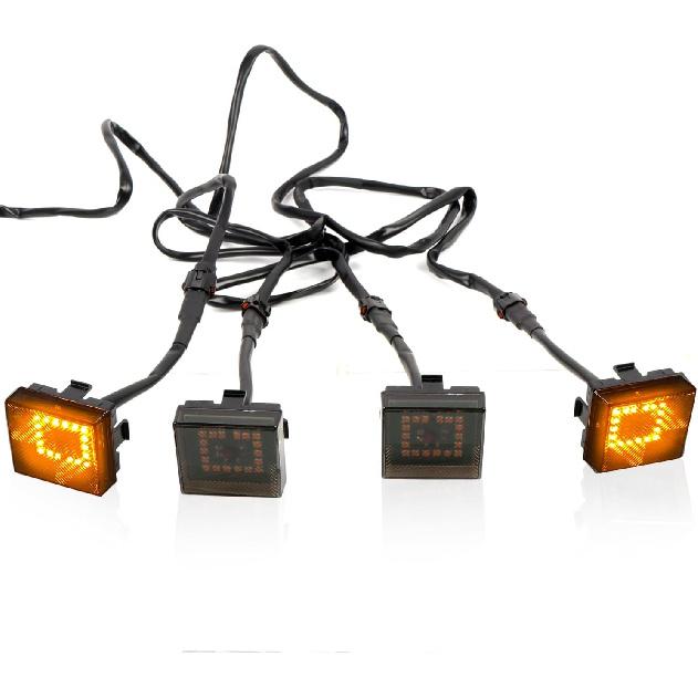 for Toyota Land Cruiser Prado J250 LC250 2024-2025 Front Grille LED Light Amber Light 8pcs Car Accessories (Upper+Lower)