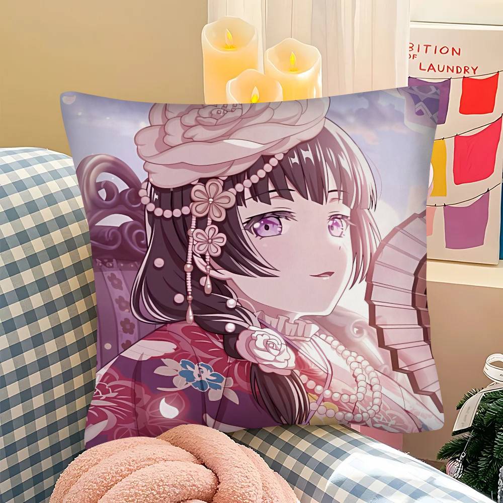pc BanG Dream Shirokane Rinko Pillow Case Fashion Square Pillowcase Bedroom Sofa Room Ins Decoration Leisure