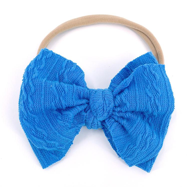 Baby Girls Bowknot Headband Elastic Princess Nylon Hair Bands Hair Accessories