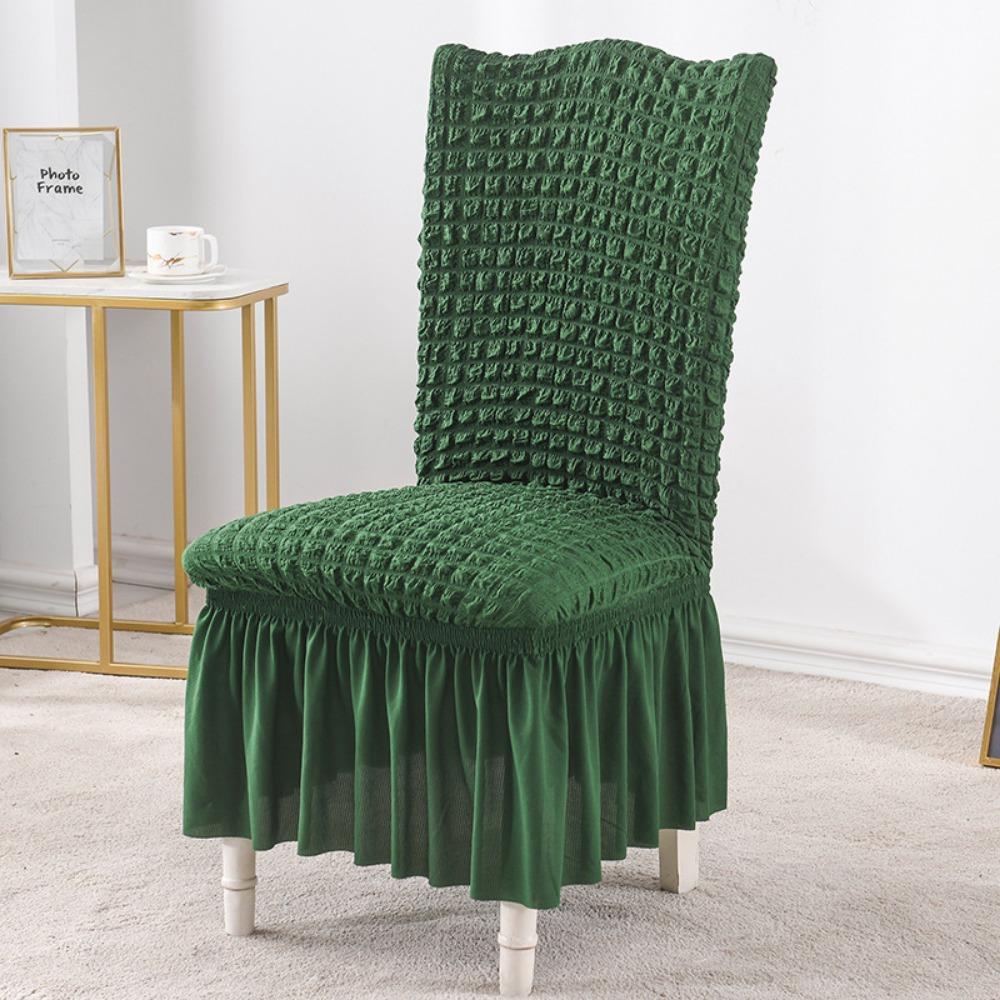 3D Bubble Lace Chair Cover Universal Stretchable Full Coverage Dining Chair Slipcover