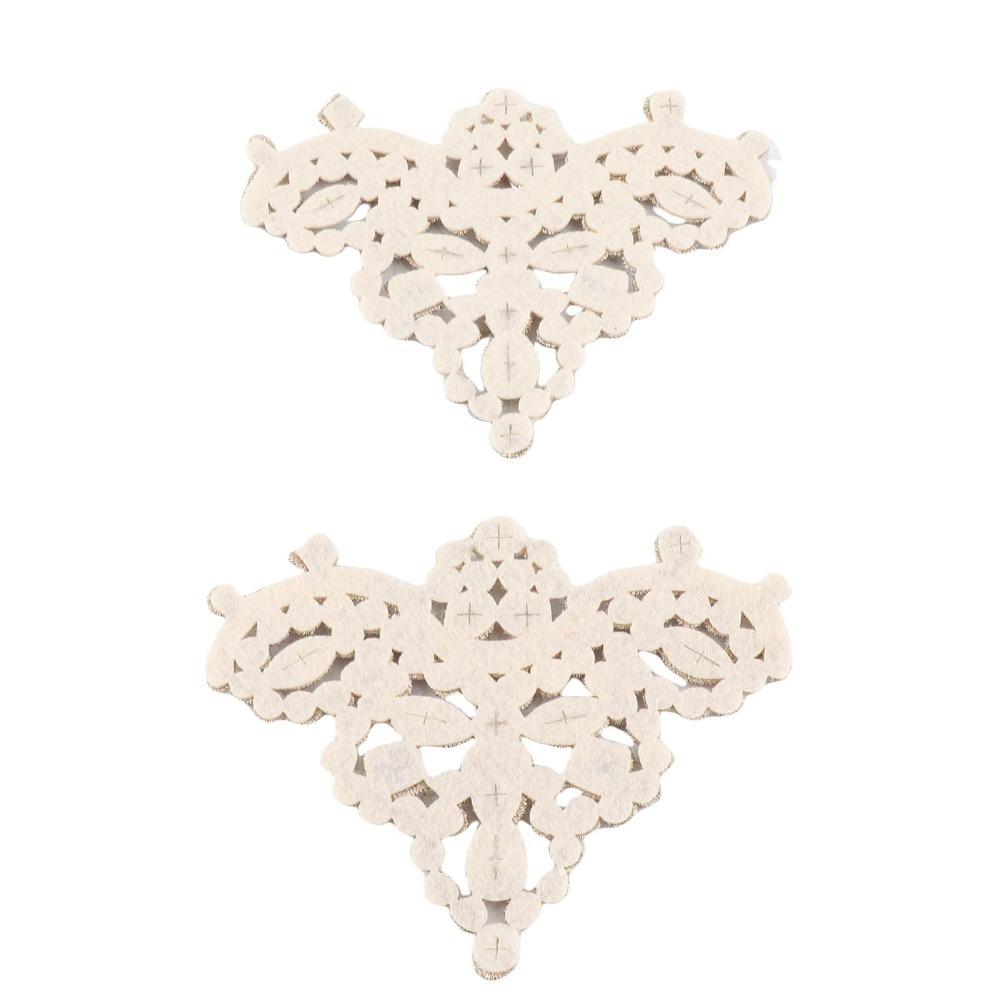 2pcs Embroidery Applique Rhinestone Applique Patches For Clothing Accessories розовый