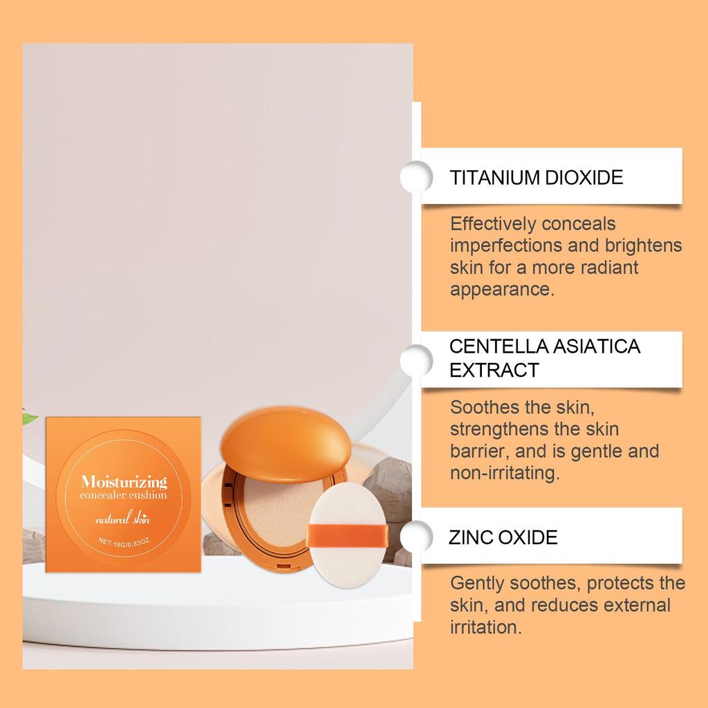 Natural Tone-Up Moisturizing Cushion Foundation: Transparent, Adherent, Velvet Touch Makeup Base