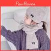 Winter Knit Hat With Solid Color Bow Embroidery For Fashionable Warmth Outdoor