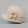 Autumn and Winter Women's Short Brim Cap In the Elderly Warm Wool Temperament Elegant Versatile Foreign Style Mother Hat