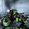 Simulation 1:10 Alloy Har Vintage Motorcycle Model with Sound and Light Diecast Toy Motorbike Collection Miniature Voiture