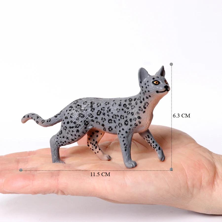 Figurina Leopardo Animali Giocattolo Figure Ocelot Pantera Ghepardo Giungla Animali Selvatici Figure Action Figure Giocattoli di Plastica Regali per Bambini