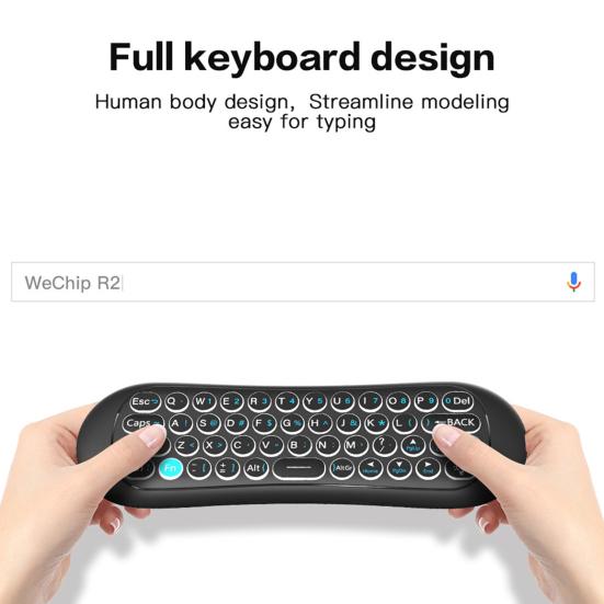 Wechip R2 Mini 2.4G Motion Sense Backlight Air Mouse Wireless Keyboard Remote