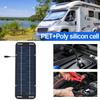 Set 30W Solar Panel 12V Trickle Charger Battery Charger Kit With Double-Headed Clip And USB Female Cable Maintainer Boat Car RV
