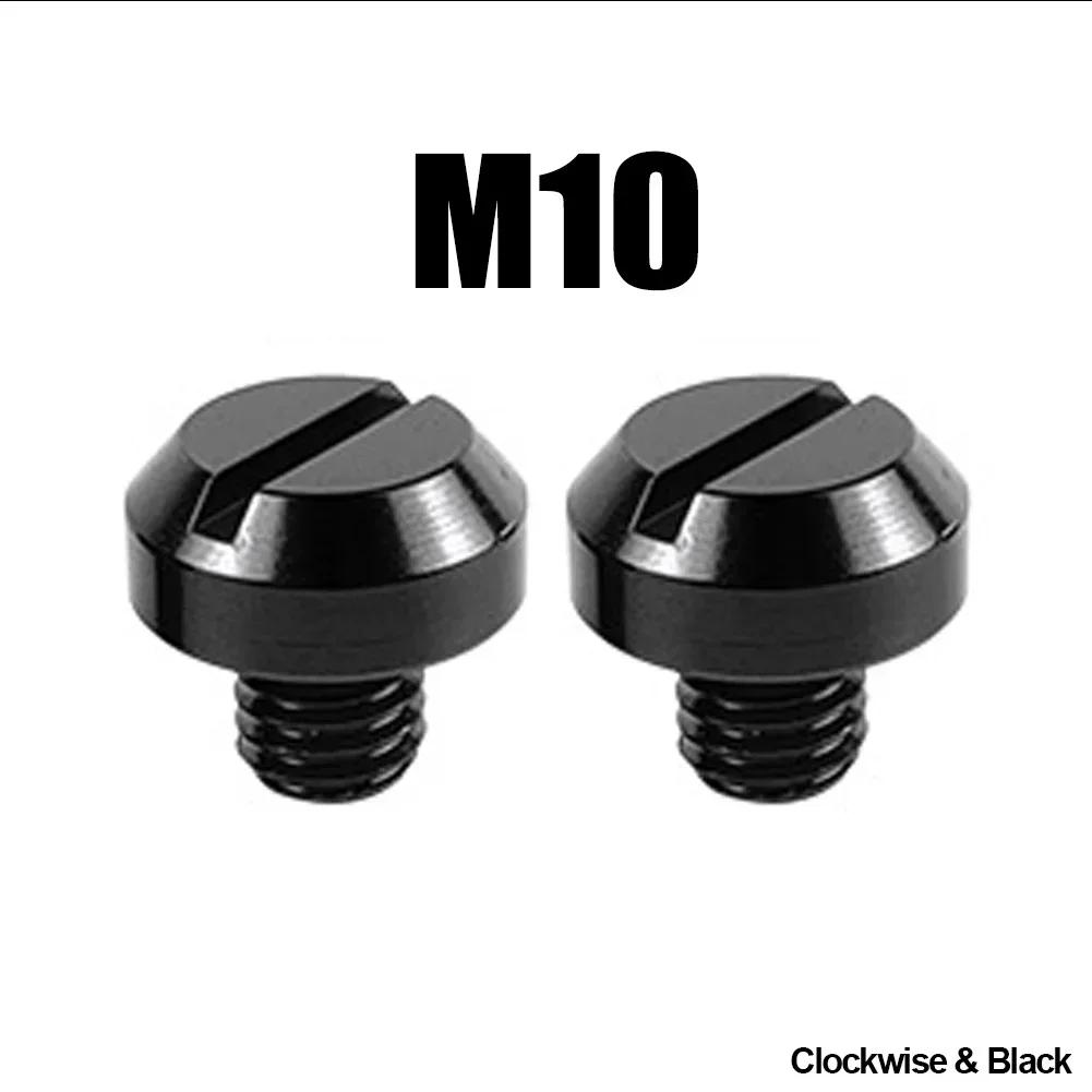 2 Pcs Motorcycle CNC Aluminum M10 X 1.25 Rear View Mirror Hole Plugs Screws Rearview Mirror Holder Anti-Rust
